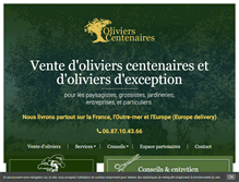 Tablet Screenshot of oliviers-centenaires.com